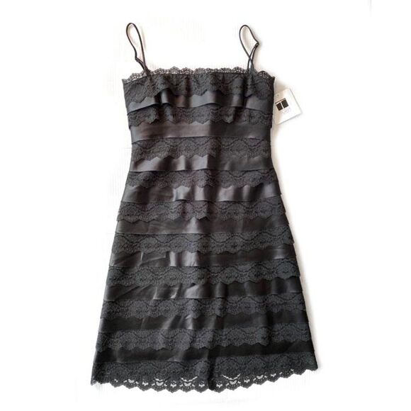 Tadashi Shoji Satin & Lace Cocktail Dress - Picture 10 of 10